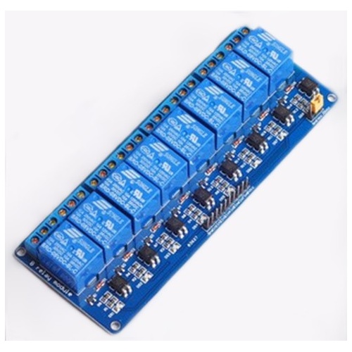 Módulo de 8 canales de Relés de 5V con optoacoplador compatible Arduino