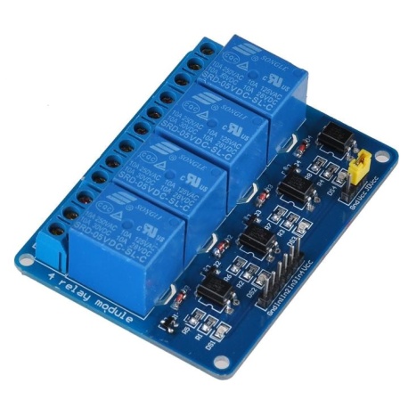Módulo de 4 canales de Relés de 5V con optoacoplador compatible arduino Módulo de 4 canales de Relés de 5V con optoacoplador compatible arduino