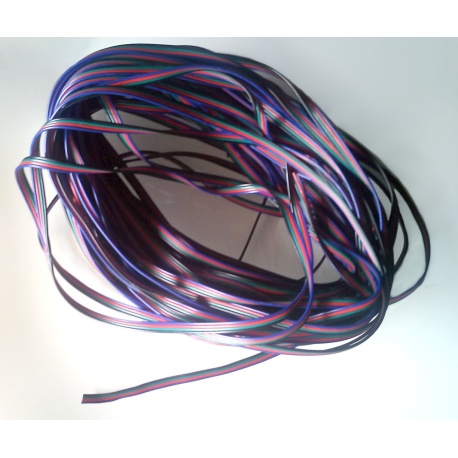 Cable RGB para tiras LED. 4 conductores AWG22 Cable RGB para tiras LED. 4 conductores AWG22